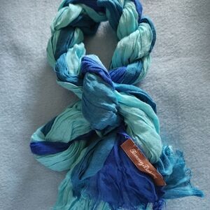 Tommy Bahama Aqua and Navy Women's Scarf